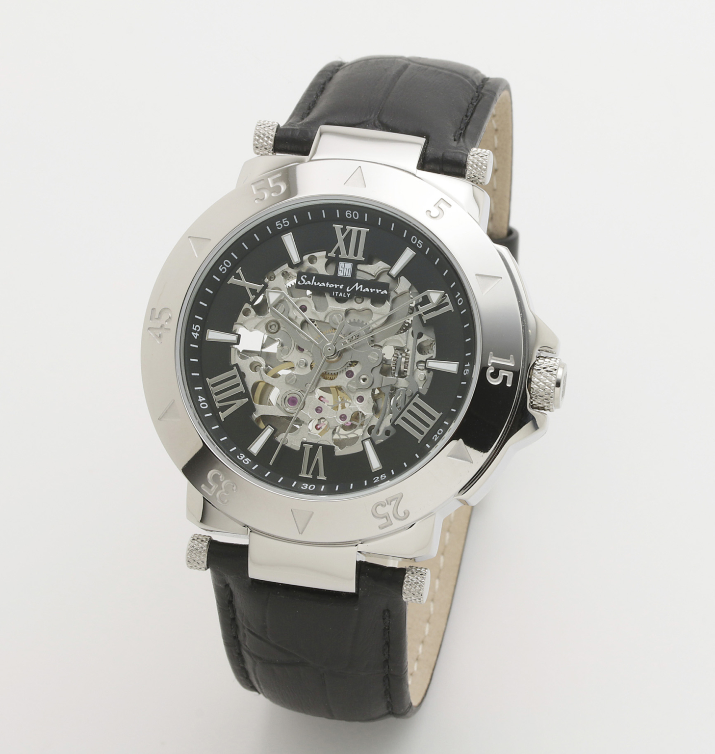 正規品☆新品サルバトレーマーラ腕時計 SM13115-SSBKSV+showroom