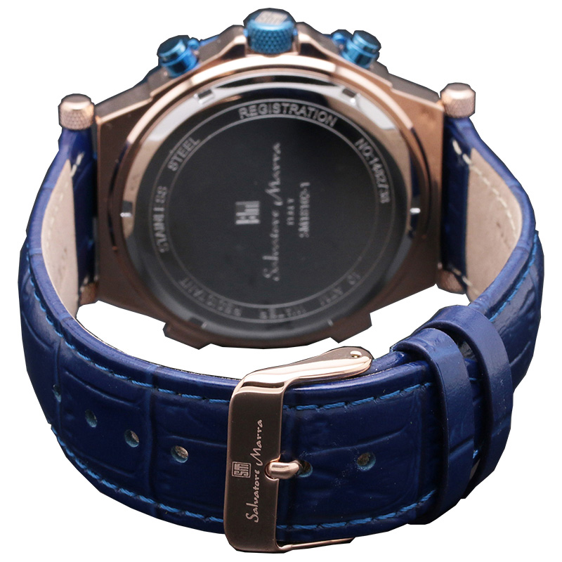 お買い得得価新品✨サルバトーレマーラ 腕時計 メンズ SM18102-PGBL ネイビー 腕時計(アナログ)